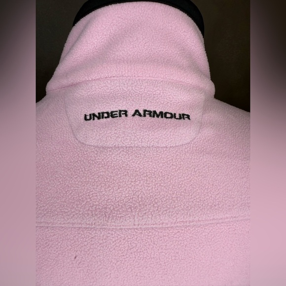 Under Armour Pink & Black Full Zip Fleece Jacket Women’s Size Medium - Picture 5 of 11